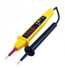 Тестер ступенчатой индикации напряжения контактный двухполюсной до 500V, желтый  32863  STEKKER