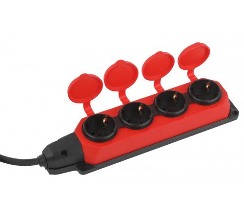 Удлинитель силовой UK-4e-3x1,5-40m-IP44(KG) с заземлением 4 розетки каучук 40м КГ 3х1,5мм2 IP44  Б0057589  ЭРА