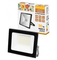 Прожектор СДО-05-050 50 Вт, 4000 лм, 4000 К, 220-240 В, IP65, черный, Народный  SQ0336-0315  TDM
