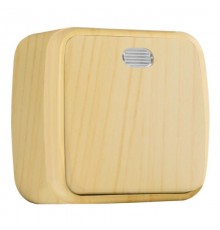 Выключатель 1-клавишный ОП Минск 10А с индикатором светлое дерево EKF  EGV10-121-30  EKF