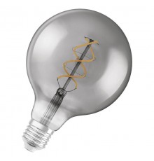 Лампа светодиодная LED, Vintage 1906 LED CL GLOBE125 FIL SMOKE 15 non-dim 5W/818 E27  4058075269989  Osram