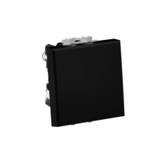 Выключатель двухполюсный одноклавишный модульный, "Avanti", "Черный матовый", 2 модуля  4412222  DKC