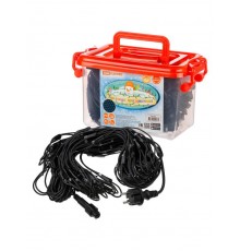 Гирлянда светодиодная "Сеть" 1,5х1,5 м, 120LED, 2700К, черный шнур, посл. подкл, IP65, 250 В,  SQ0361-0063  TDM ELECTRIC