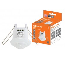 Датчик движения ДДТ-02 40мм, 800Вт, 10-900с, 6м, 3+лк, 120(сбоку)+360(сверху)гр, IP20,  SQ0324-0026  TDM