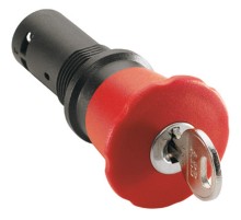 Кнопка CE4K1-10R-02 аварийного останова с фиксацией 2НЗ отпускан ие ключом 40мм  1SFA619552R1051  ABB