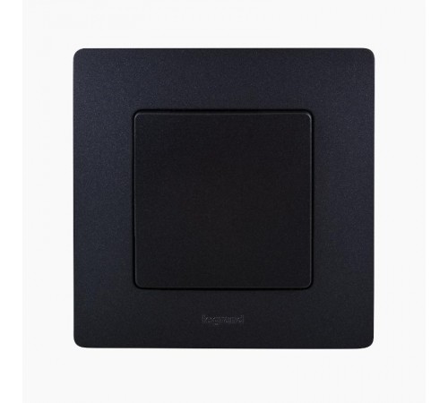 Etika Антрацит Переключатель перекрёстный 1-клавишный 10АХ винтовые зажимы   672649  Legrand