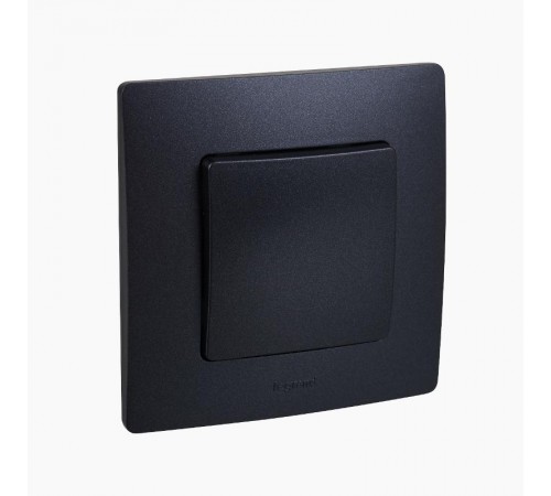 Etika Антрацит Переключатель перекрёстный 1-клавишный 10АХ винтовые зажимы   672649  Legrand