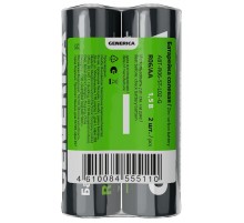 Батарейка солевая R06/AA (2шт/пленка)  ABT-R06-ST-L02-G  GENERICA