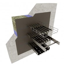 Пояс огнестойкий для установки в кабельных коробах, лотках, кабельной лестнице, огнестойкость - 4 часа, комплект на 1м2, 500096  ИНЗАБАР-ХПС-KK-3СД/3