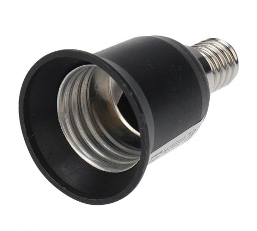 Переходник цокольный E14-E27 черный  11-8871  Rexant