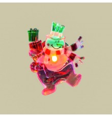 Фигура световая "Снеговик с подарком" RGB на присоске  501-022  NEON-NIGHT
