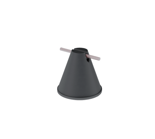 Держатель пластиковый для прутка  8-10 мм H100 мм с утяжелителем  DPPU-H100-D8-10  КМ-профиль