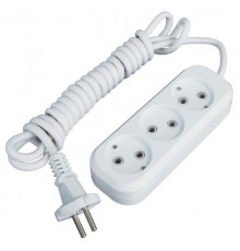 Удлинитель "Эксперт" 3 гнезда  2 метра 10А/2,2кВт без заземления ПВС 2х0,75 EKF PROximaUBA10-275-3-02EKF