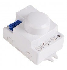 Датчик движения настенно-потолочный микроволновый ДДНПМ 01, 180°/360, 1200 Вт, 10-2000 Лк, 3-10 м, 10-900 сек. 5,8 ГГц  11-9218  REXANT