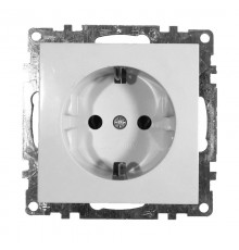 Розетка электрическая 1-местная с/з (механизм), серия Катрин, GLS16-7110-01, белый  39304  STEKKER