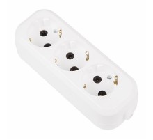 Колодка 3 гнезда с заземлением "Эконом"  11-8712  PROconnect