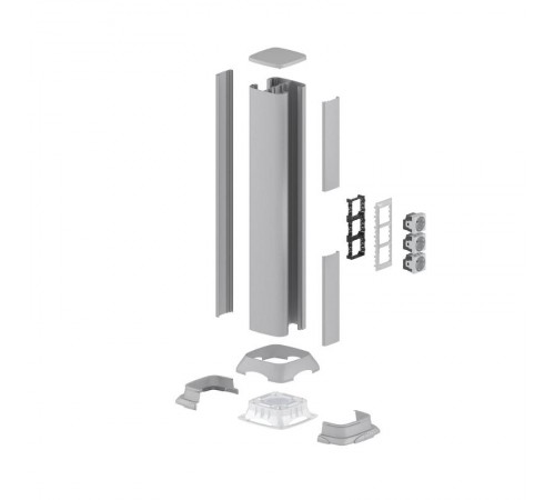 Колонна алюминиевая 0,71 м, цвет серый муар, RAL 9006  09594  DKC