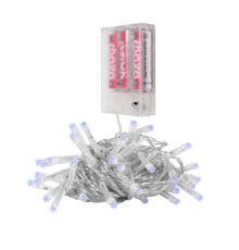 Гирлянда декоративная питание от ЭП  DC-G01-80W, 80 бел. LED, 7.8 м., 8 реж., 3xAA, IP20  .5047778  ФАZА