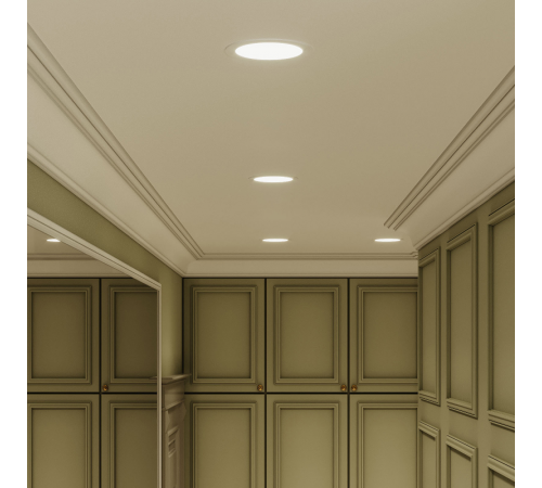 Встраиваемый светильник ультратонкий круглый IP20 15W170х22 O 155 6500K 1250лм 1/20  939111315  Gauss