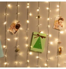 Гирлянда светодиодная серия  Holiday INZL-01Z занавес 3*3 м теплый белый 300 led 220в  Б0060439  Intro