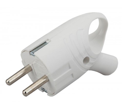 Vx4-W ЭРА Вилка с/з угловая с кольцом 16A белая (24/480/5760)  Б0039676  ЭРА