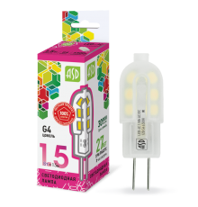 Лампа светодиодная LED-JC-standard 1.5Вт 12В G4 6500К 135Лм  4690612026367  ASD