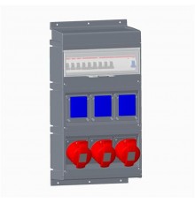Бокс MPR16/3 с розетками в сборе, IP44, пластик  2CMA168995R1000  ABB