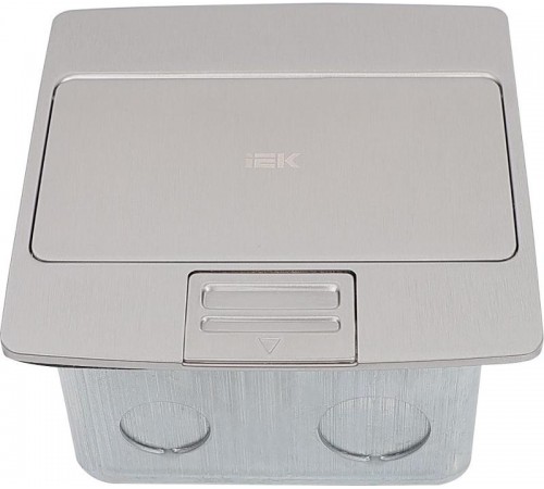 PRIMER Лючок с откидной крышой на 3 модуля (45*22,5мм) IP42 нержавеющая сталь  PM-LN21-03-O-42-K46IEK