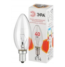 Лампа накаливания  B36 40Вт Е14 / E14 230В  свечка прозрачная  Б0066509  ЭРА