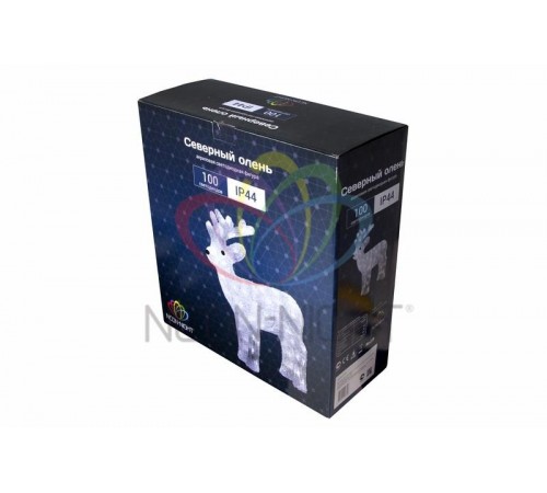 Акриловая светодиодная фигура "Северный олень" 45 см, 100 светодиодов, IP44 понижающий трансформатор в комплекте,  513-270  NEON-NIGHT