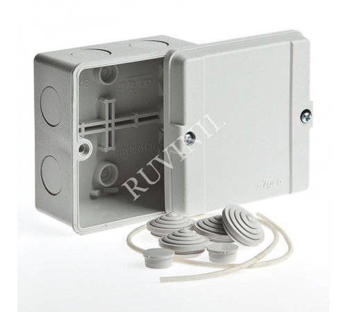 Коробка распределительная для о/п, 98х98х60мм (серая)  67048  Рувинил