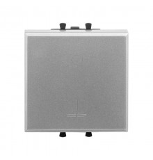 Выключатель двухполюсный одноклавишный модульный "Avanti", "Закаленная сталь", 2 модуля  4404222  DKC