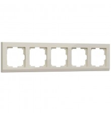 W0051803/ Электроустановочные изделия - Рамка на 5 постов (слоновая кость)  a050915  Werkel