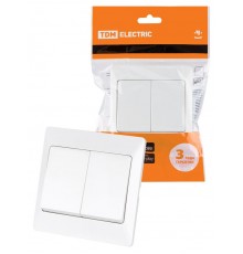 Выключатель 2 кл. 10А белый "Ильмень"  SQ1823-0002  TDM