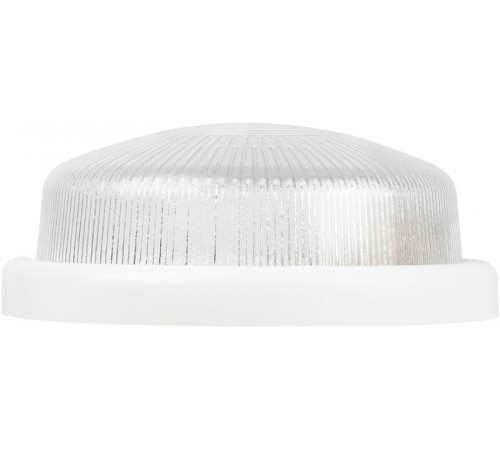 Светильник пылевлагозащищенный под лампу для ЖКХ Е27 НБО 05-100-001 с ободком Рондо пластик/стекло IP44 E27 max 100Вт круг белый  Б0053071  ЭРА