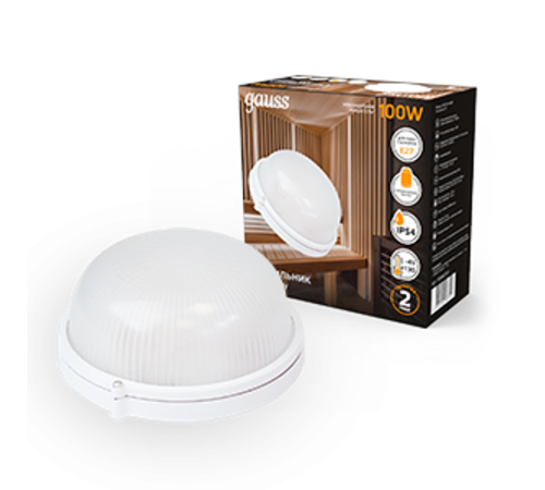 Светильник для ЖКХ НБП IP54 255*240*108 круг под лампу Е27 max 100W, 1/8  926602101  Gauss