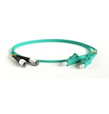 FC-D2-503-FC/PR-LC/PR-H-0.5M-LSZH-AQ Патч-корд волоконно-оптический (шнур) MM 50/125(OM3), FC-LC, 2.0 мм, duplex, LSZH, 0.5 м  378180  Hyperline