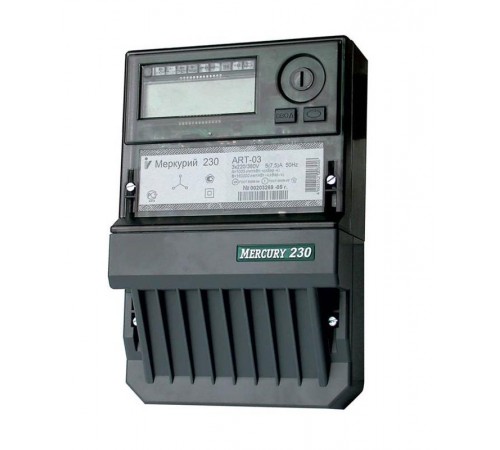 Счетчик Меркурий 230 ART-03 CN 5-7.5A/400В (мнтар.) ЖКИ (монт. пл.)
