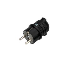 Вилка угловая влагозащищенная, с/з, 16 А, IP44 каучук  111-003  REXANT