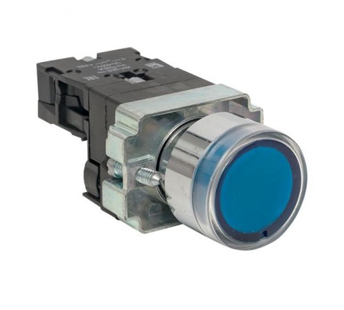 Кнопка BA61 с подстветкой 230В синяя NO PROxima  xb2-bw61-230  EKF