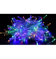 Гирлянда светодиодная нить 10м 100RGB IP44 прозрачный шнур 230В контр. 8 режимов  LGDU111-3-100-10-T-S-44  IEK