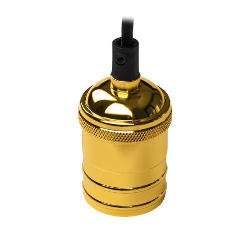 Декоративный патрон с проводом RETRO золотой цвет PLC 02 E27 230V/1M GOLDEN  .5039018  JAZZWAY