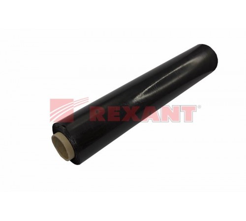 Стретч-пленка 500 мм х 20 мкм, вес 2,0 кг, черная (первичное сырьё)  19-5020  REXANT