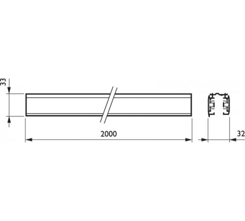 Шинопровод осветительный RCS750 3C L2000 ALU  910500188515  Philips
