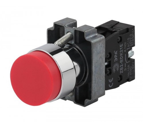 Кнопка управления LAY5-BL41 без подсветки красная 1з (20/200/5000)  Б0045672  ЭРА