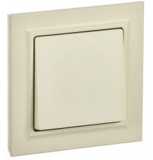 BRITE Выключатель 1-клавишный 10А в сборе ВСР10-1-0-БрКр бежевый  BR-V10-0-10-K10-F  IEK