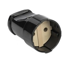 Гнездо штепсельное б/з черн. 10А 250В EKF PROxima  ASG10-30  EKF аналог ASG10-10
