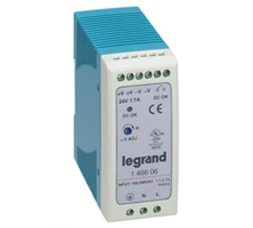 1-фазный Импульсный источник питания 24В 40Вт 1,7A  146606  Legrand