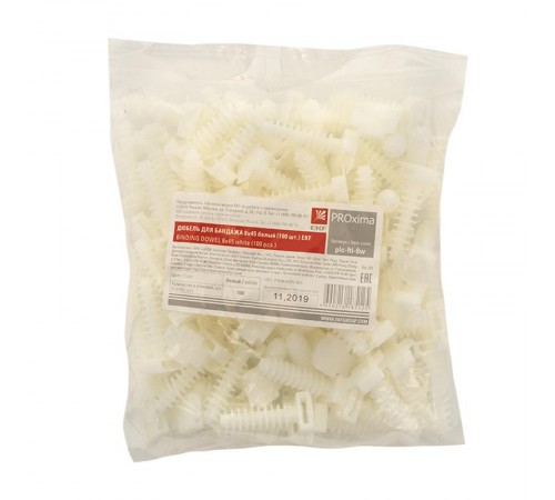 Дюбель для бандажа (8х45) белый (100шт.) EKF PROxima  plc-fti-8w  EKF