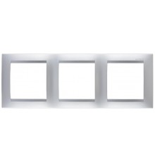 Simon 15 Алюминий Рамка универсальная, 3 поста  1500630-033  Simon